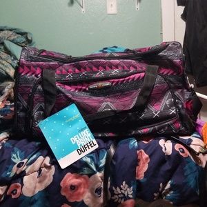 Large tribal print duffle bag